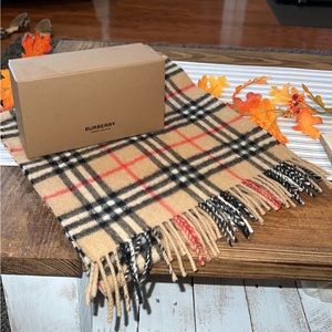 Burberry 100% Cashmere Vintage Scarf